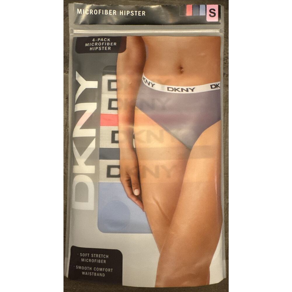 DKNY Women's 4-Pack Microfiber Hipster Size S Fashion Pack NEW In Package